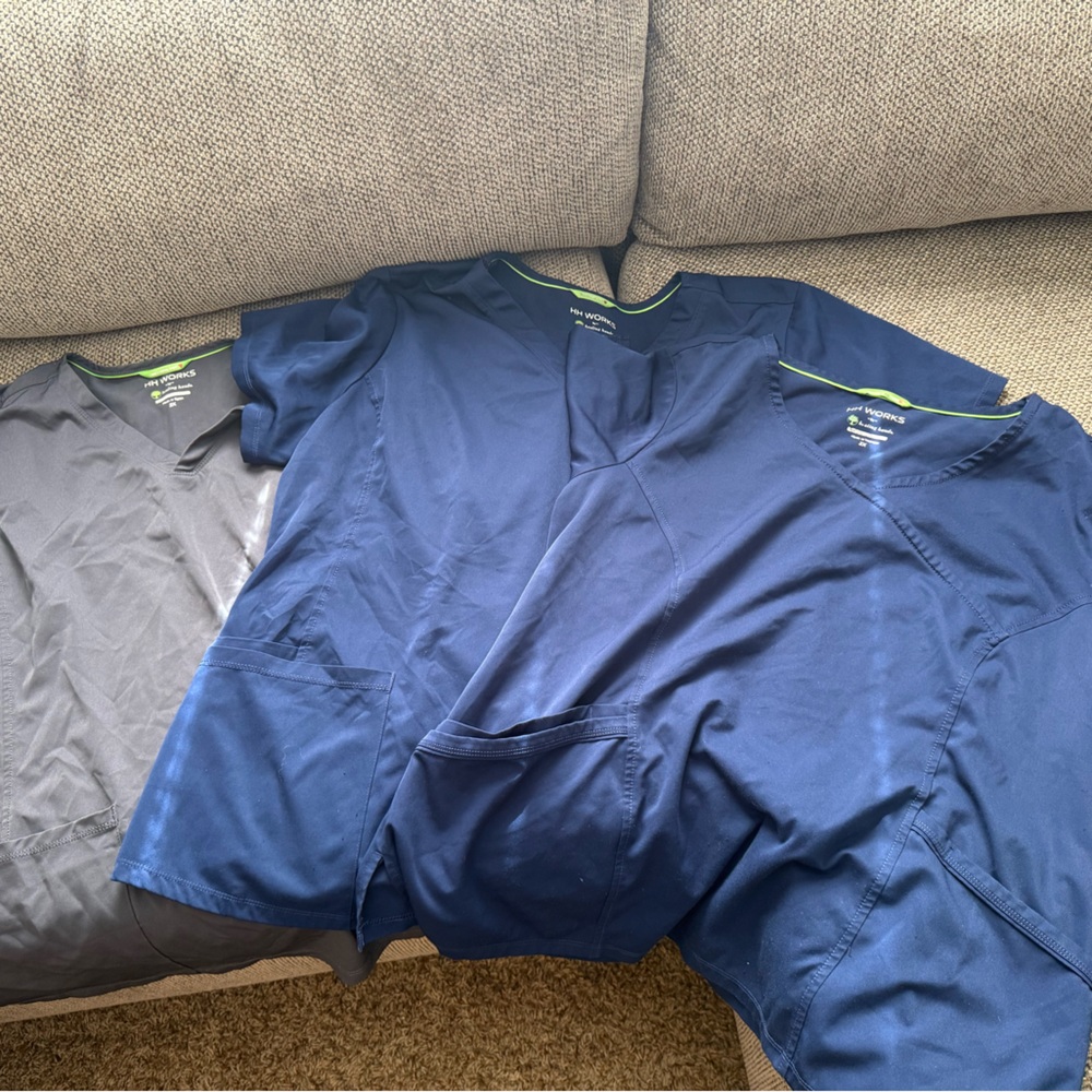 3 Scrub Tops size 2x
